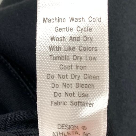 Athleta Criss Cross Chaturanga Capri Leggings Black Nylon Stretch Size Small - Picture 9 of 11